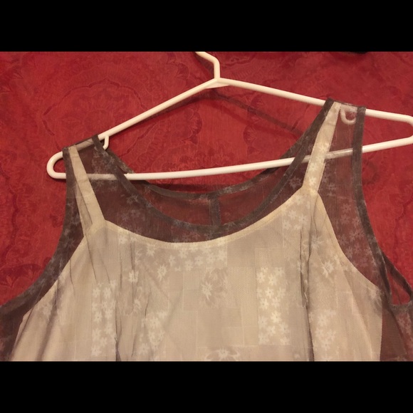 Elegant Long Summer Dress Separate Top & Under Dress - NEW - Picture 2 of 4